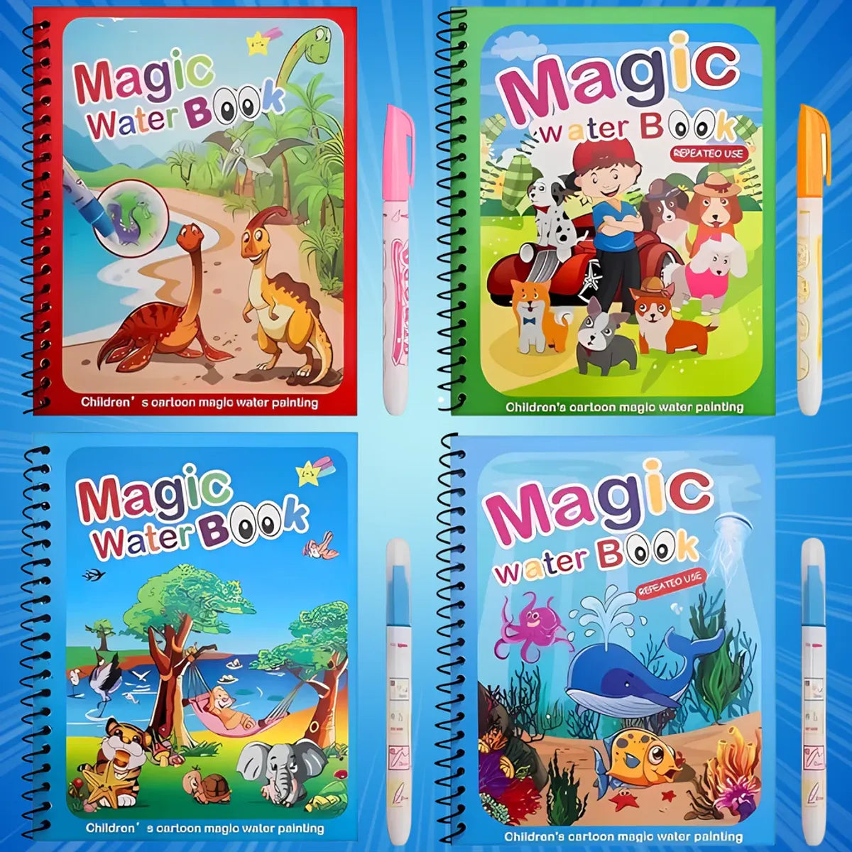 Magic Water Coloring Book - Mess-Free Creative Fun
