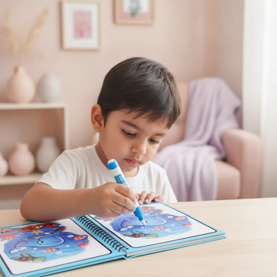 Building fine motor skills one water stroke at a time.
